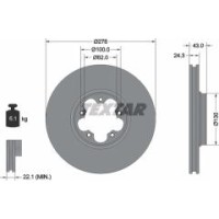 Диск гальмівний (передній) Ford Transit 00- (FWD) (276x24.3) PRO