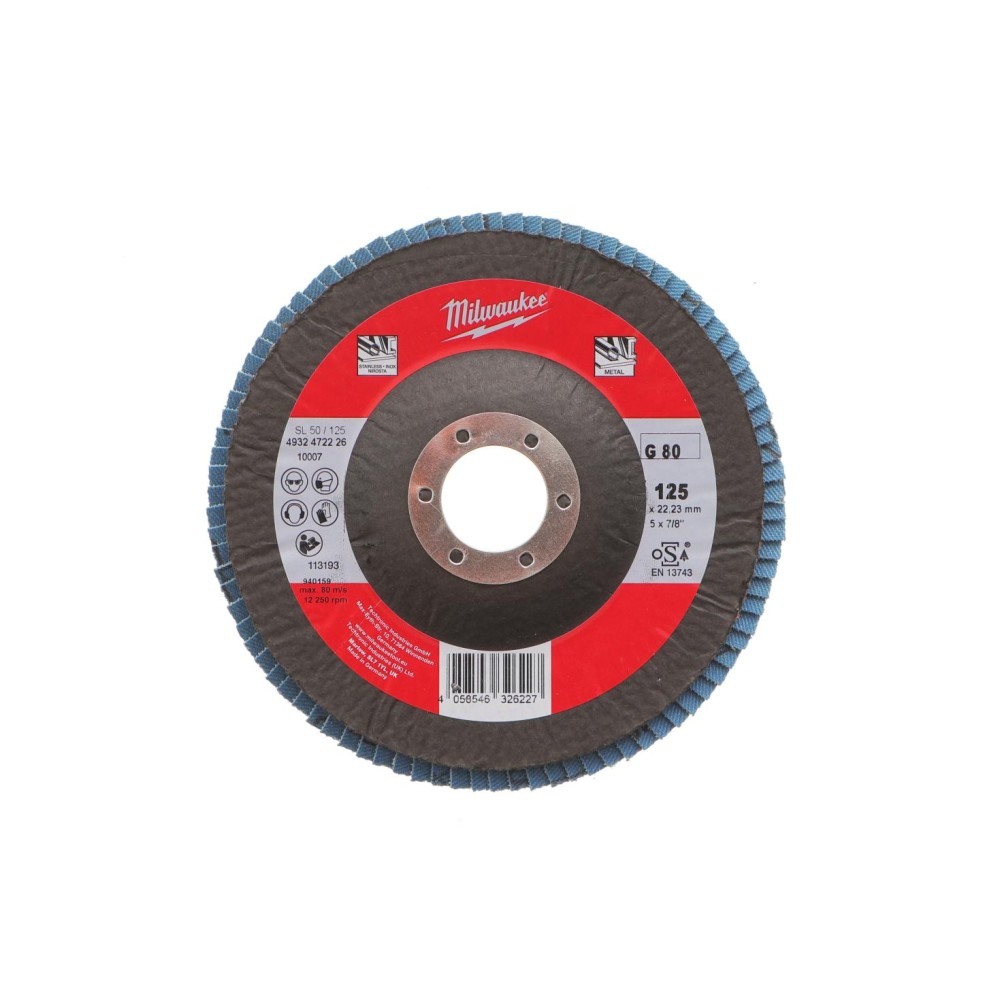 Круг зачисний/пелюстковий 125x22,20 мм/FLAP DISC ZIRCONIUM