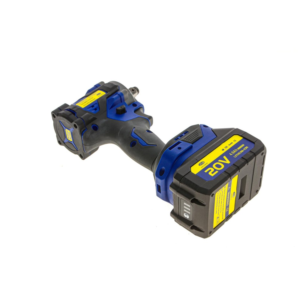 Гайковерт акумуляторний E-Lion 1/2” 620Nm 20V 4Ah (АКБ і зарядн. пристрій)