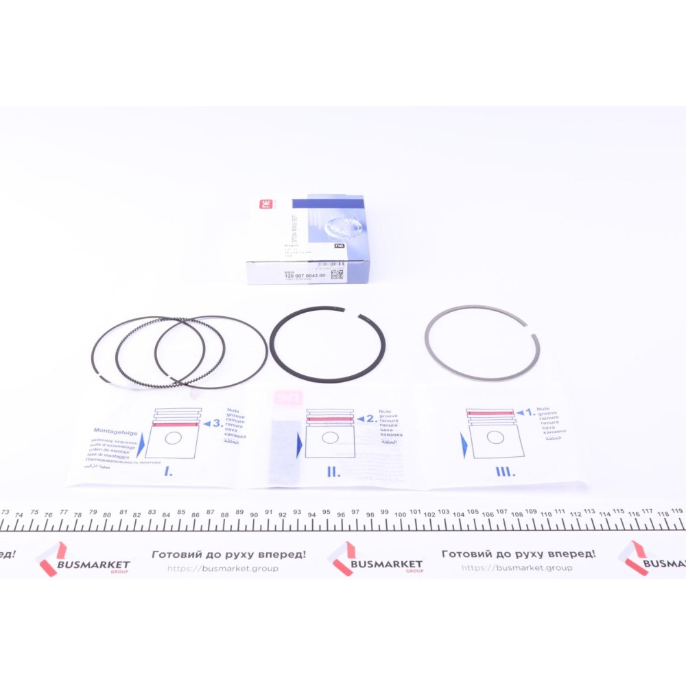 Кільця поршневі BMW 7 (E38)/5 (E39)/X5 (E53) 4.4i 96-05 (92.00mm/STD) (1.5-1.5-2) = 8907470000