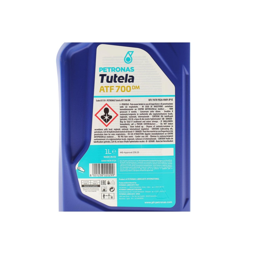 Олива АКПП TUTELA ATF 700 DM (1L) (MB236.15)