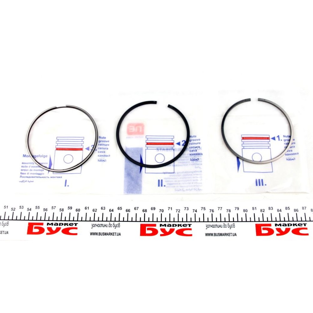 Кільця поршневі MB Sprinter 2.2/2.7CDI (88.00mm/STD) (2.5-2-3) = 8912740000