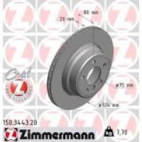 Диск гальмівний (задній) BMW X5 (E53) 4.4-4.8 02-06 (324x20) (з покриттям) (вентильований)