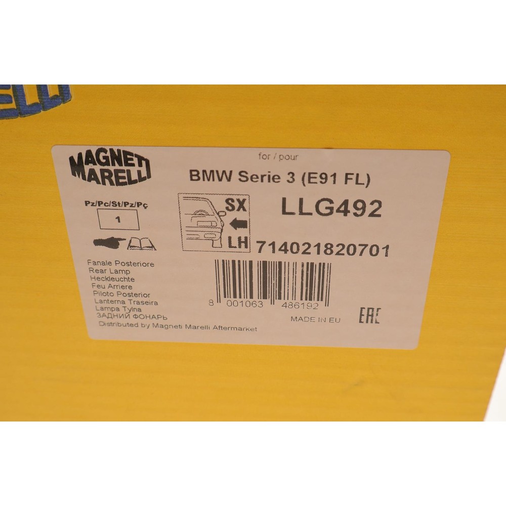 Ліхтар задній BMW 3 (E90) 04-11 (L) M47/M57/N43/N45/N46/N47/N52/N53/N54/N57