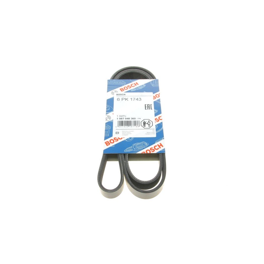 Ремень генератора Peugeot 206/306/4007/406/4007/Citroen C5 1.9TD/2.0/2.2HDI 96- (6PK1743)
