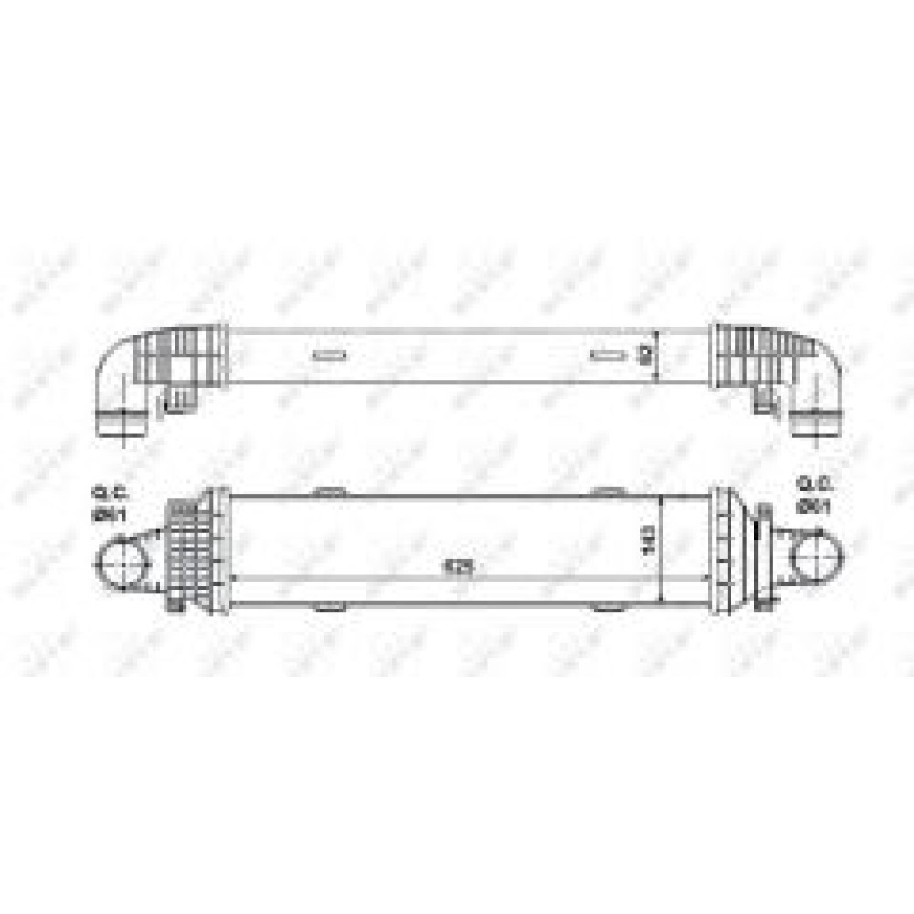 Радіатор інтеркулера MB C-class (W204)/E-class (W212) 08-16 (OM651/OM642/M274)