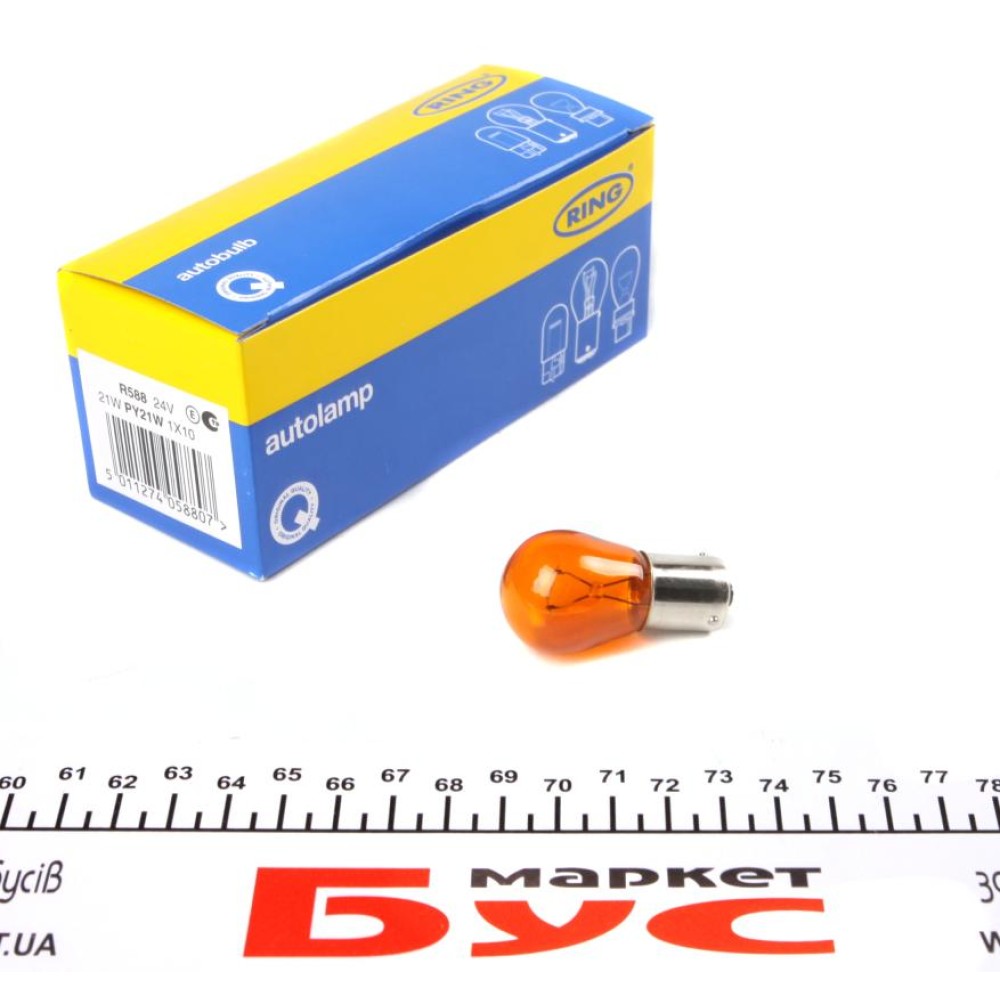 Автолампа PY21W 24V 21W BAU15s (OSP) Standard (Amber)