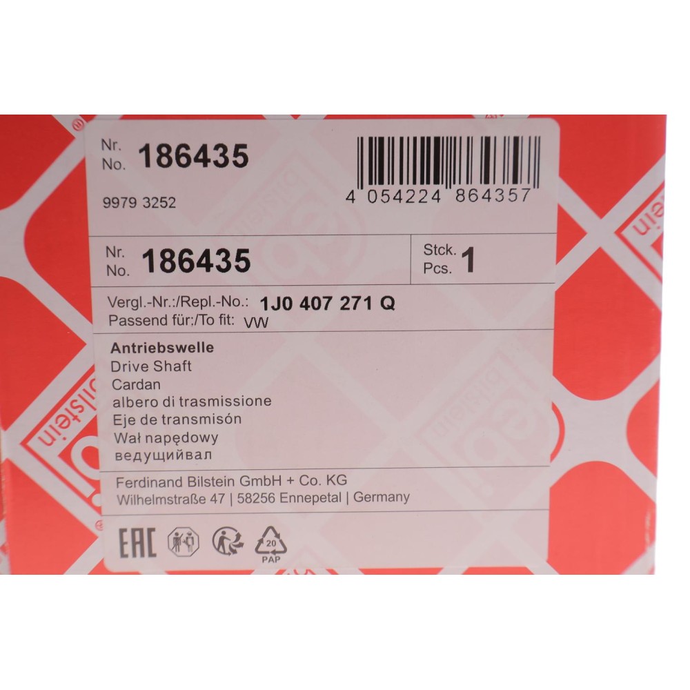 Піввісь (передня) (L) Audi A3 96-03/Skoda Octavia 96-10/VW Golf IV/Bora 97-06 (36z/33z/556mm)