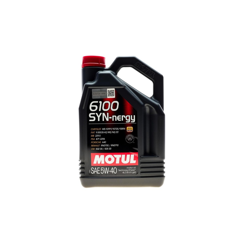 Олива 5W40 Syn-nergy 6100 (4L) (MB 229.5/VW 502 00/505 00/LL-01/RN0710/RN0700) (107978)