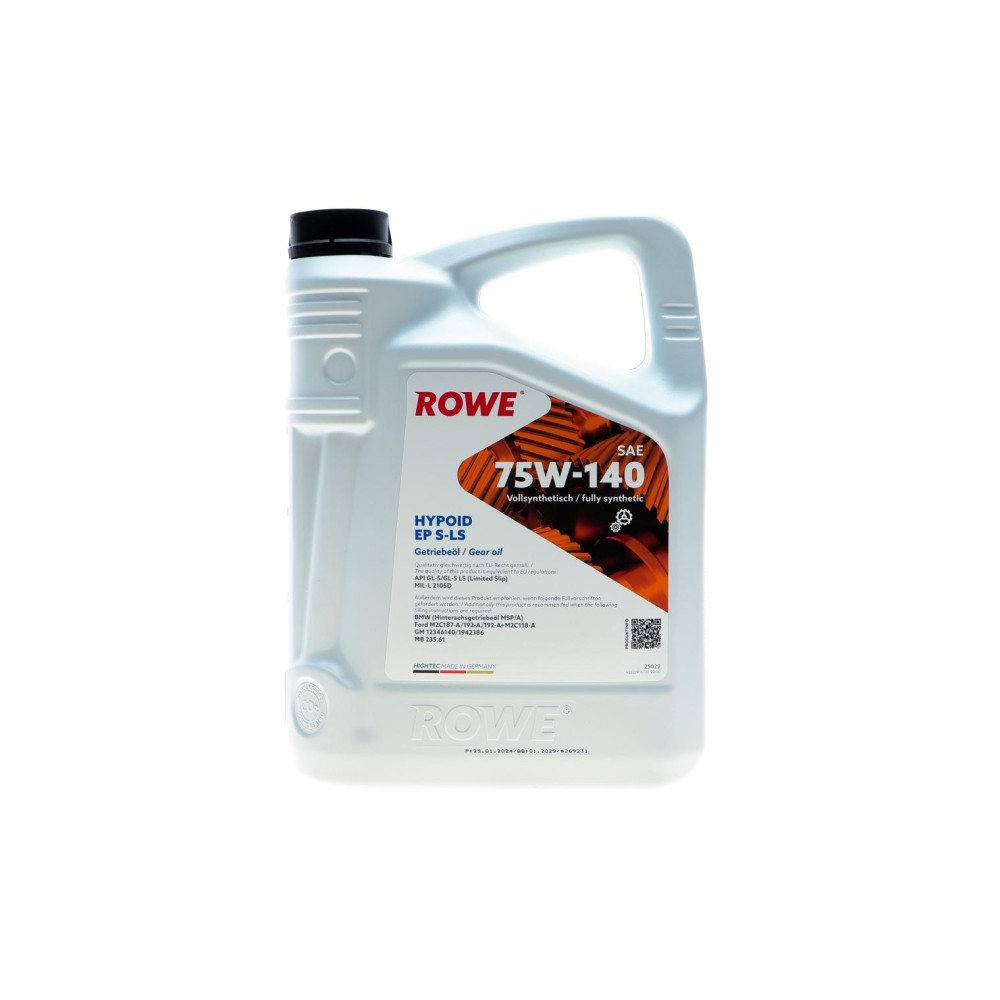 Олива 75W140 HIGHTEC HYPOID EP S-LS (5L) (BMW MSP/A/Ford M2C187-A/192-A/192-A)MB235.61) (коричневый)