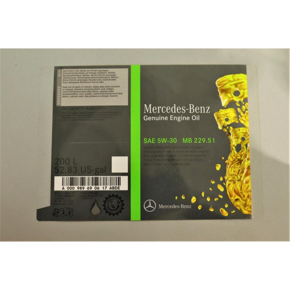 Олива 5W30 MB229.51 (200L) 000989690617ALEE