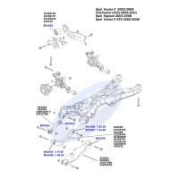 Сайлентблок важеля (заднього/зверху) Opel Vectra S 1.9CDTI/2.0DTI 02-(47.50x14.00x54.00)до рестайлінг