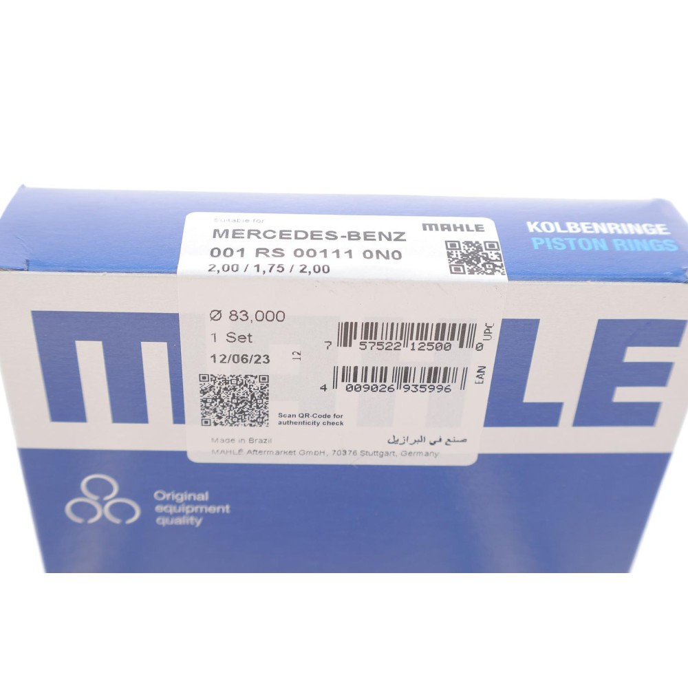 Кільця поршневі MB Sprinter 2.2CDI OM651 (83.00mm/STD) (2-1.75-2)