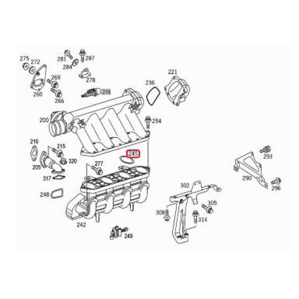 Прокладка колектора впускного MB Sprinter 00-06/Vito -03 2.2CDI OM611