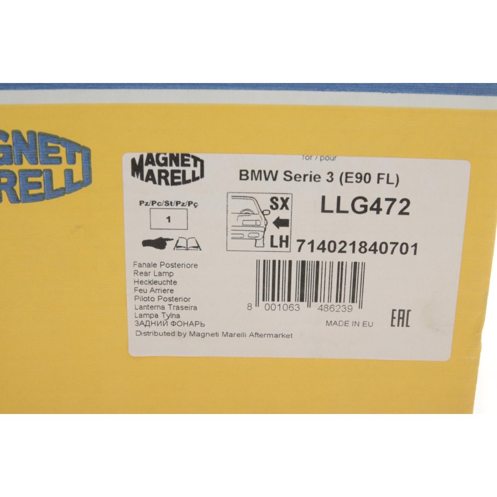Ліхтар задній BMW 3 (E90) 04-11 (L) M47/M57/N43/N45/N46/N47/N52/N53/N54/N57