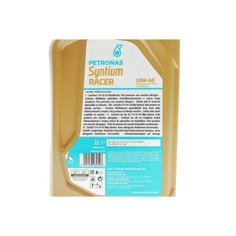Олива 10W60 SYNTIUM RACER (1L) (API SN/CF) (ACEA A3/B4) (FCA 955535-H3)