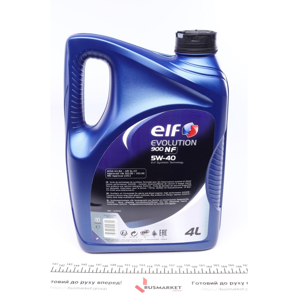 Олива 5W40 Evolution 900 NF (4L) (B4, A3/CF, SL/MB 229.3/VW 502.00, 505.00/PORSCHE A40.)