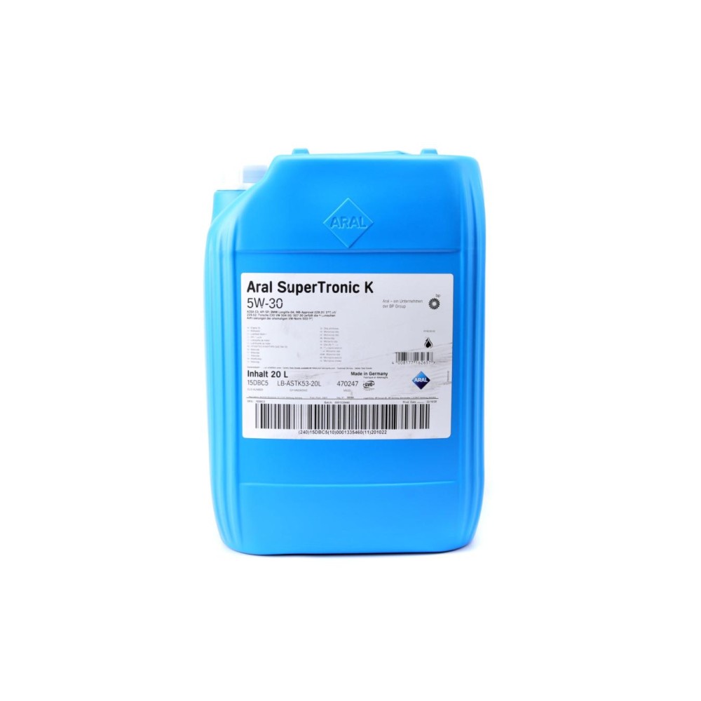 Олива 5W30 Super Tronic K (20 л) (VW504 00/507 00/MB229.51/229.52/229.31/229.52/BMW Longlife-04)