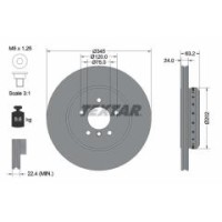 Диск гальмівний (задній) BMW 5 (E60/E61)/ 6 (E63) 03-10 (345x24) PRO+