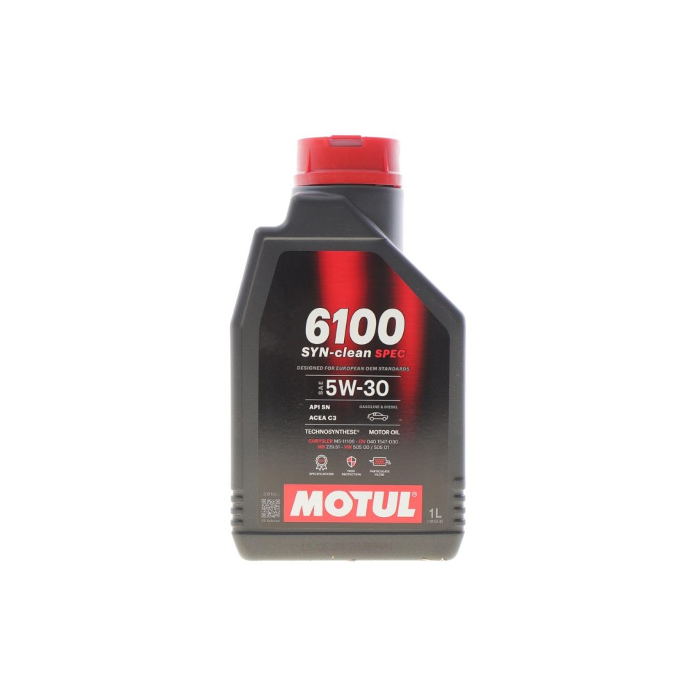 Олива 5W30 6100 Syn-clean Spec (1L) (CHRYSLER MS-11106/MB 229.51/VW 505 00/505 01) (113153)