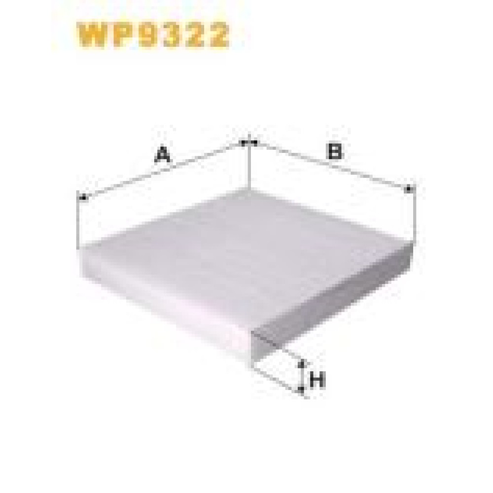 Фільтр салону Mitsubishi Outlander/Lancer/L200 06-/Fiat FullBack 16-/Citroen C4/Isuzu D-max 12-
