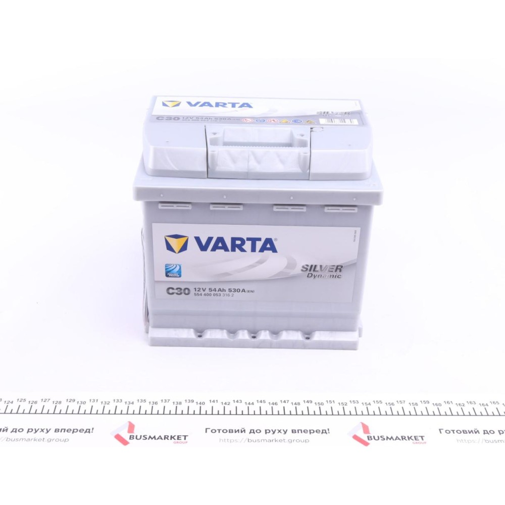 Акумуляторна батарея 54Ah/530A (207x175x190/+R/B13) Silver Dynamic C30
