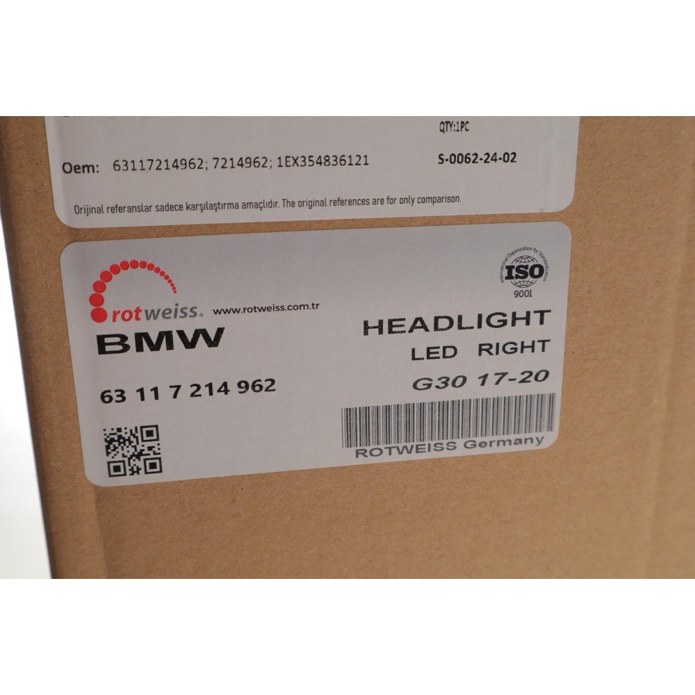 Фара (R) BMW 5 (G30/F90) 16- (LED)