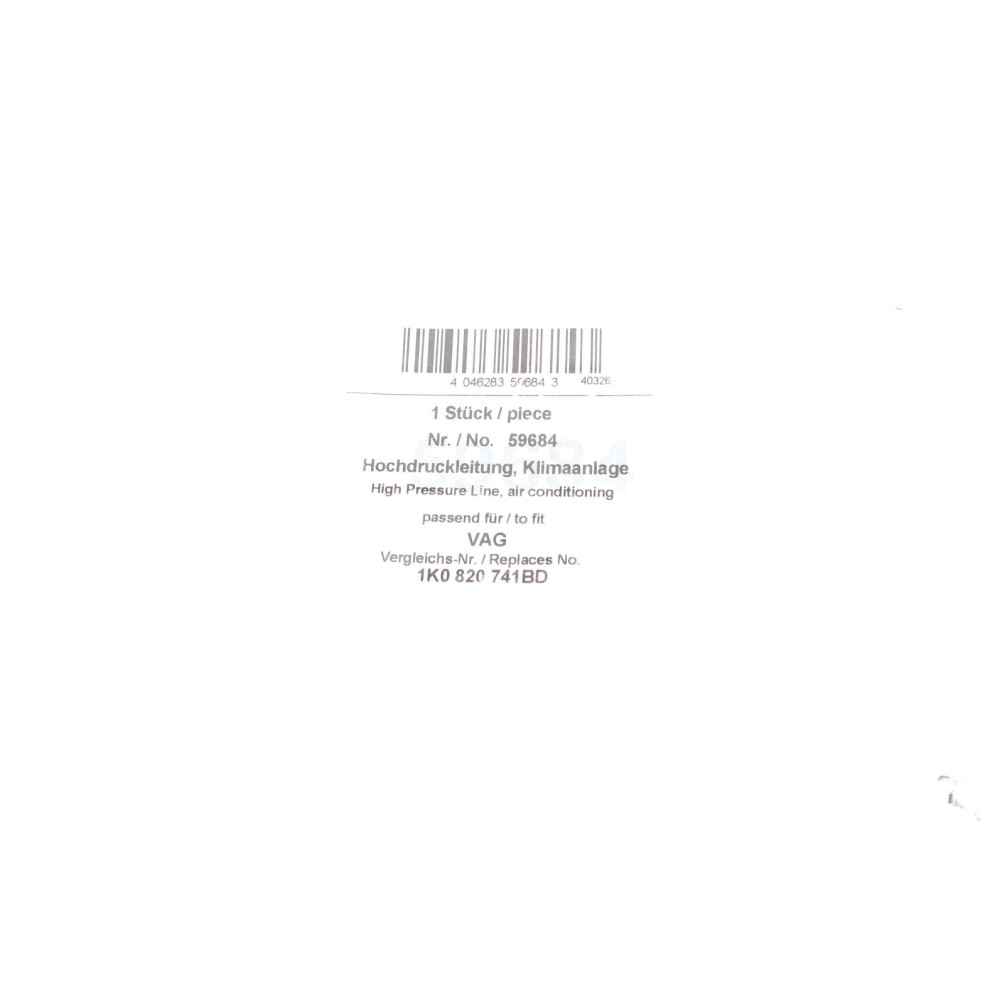 Трубка кондиціонера  VW Golf V 03-09/Skoda Octavia 04-10/Superb 08-15