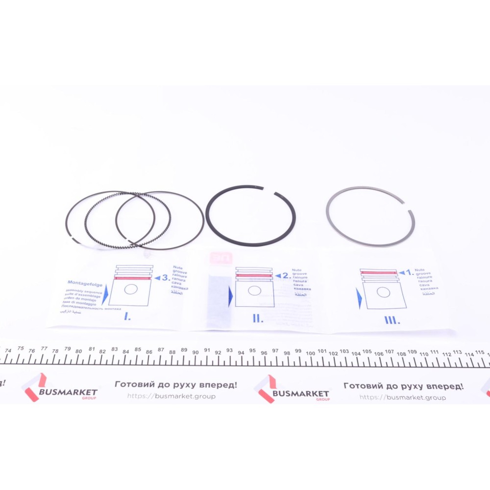 Кільця поршневі BMW 7 (E38)/5 (E39)/X5 (E53) 4.4i 96-05 (92.00mm/STD) (1.5-1.5-2) = 8907470000