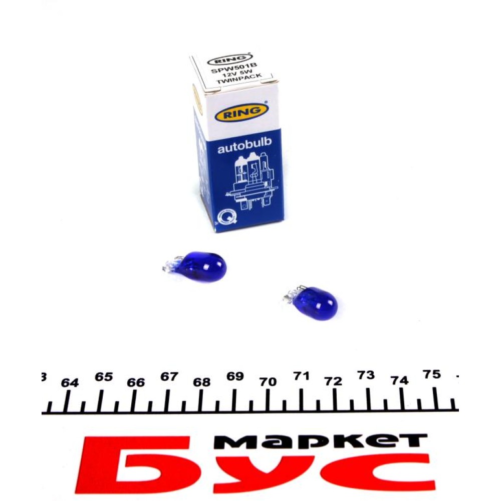 Автолампа W5W 12V 5W W2.1x9.5d Prism 501 Blue (2шт.)