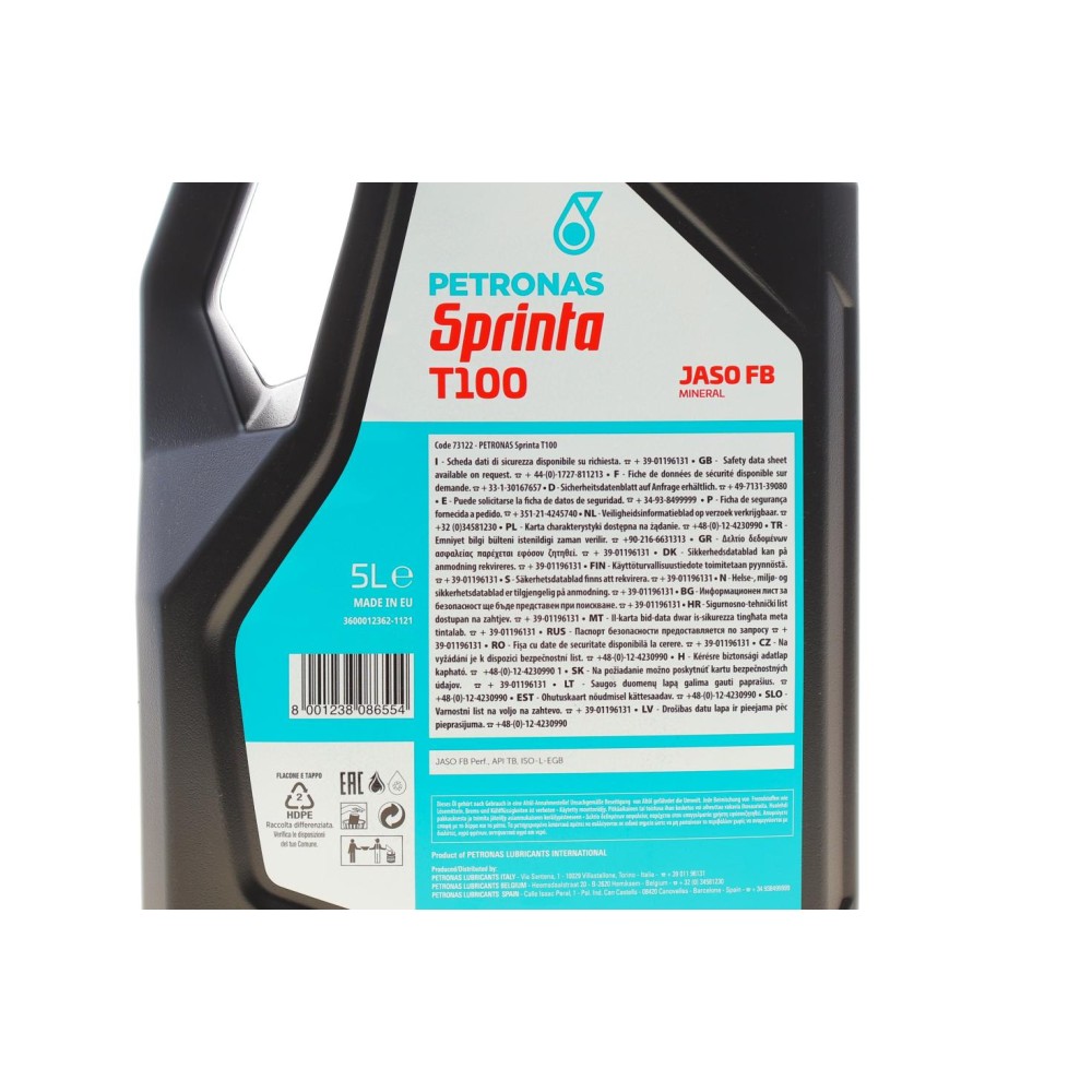 Олива SPRINTA T100 2T (5L) (JASO FB/API TB/ISO EGB)