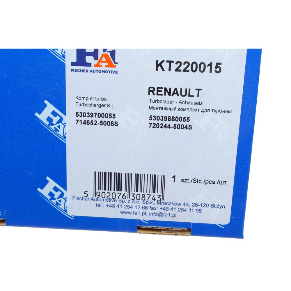 Комплект прокладок турбіни Renault Master 2.5dCi 120PS