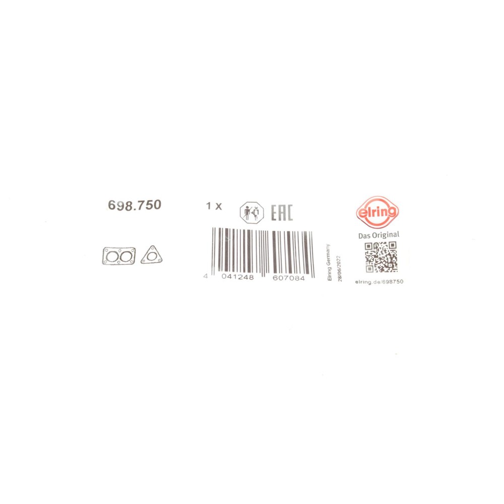 Прокладка труби вихлопної Toyota Corolla 1.4D 04-07