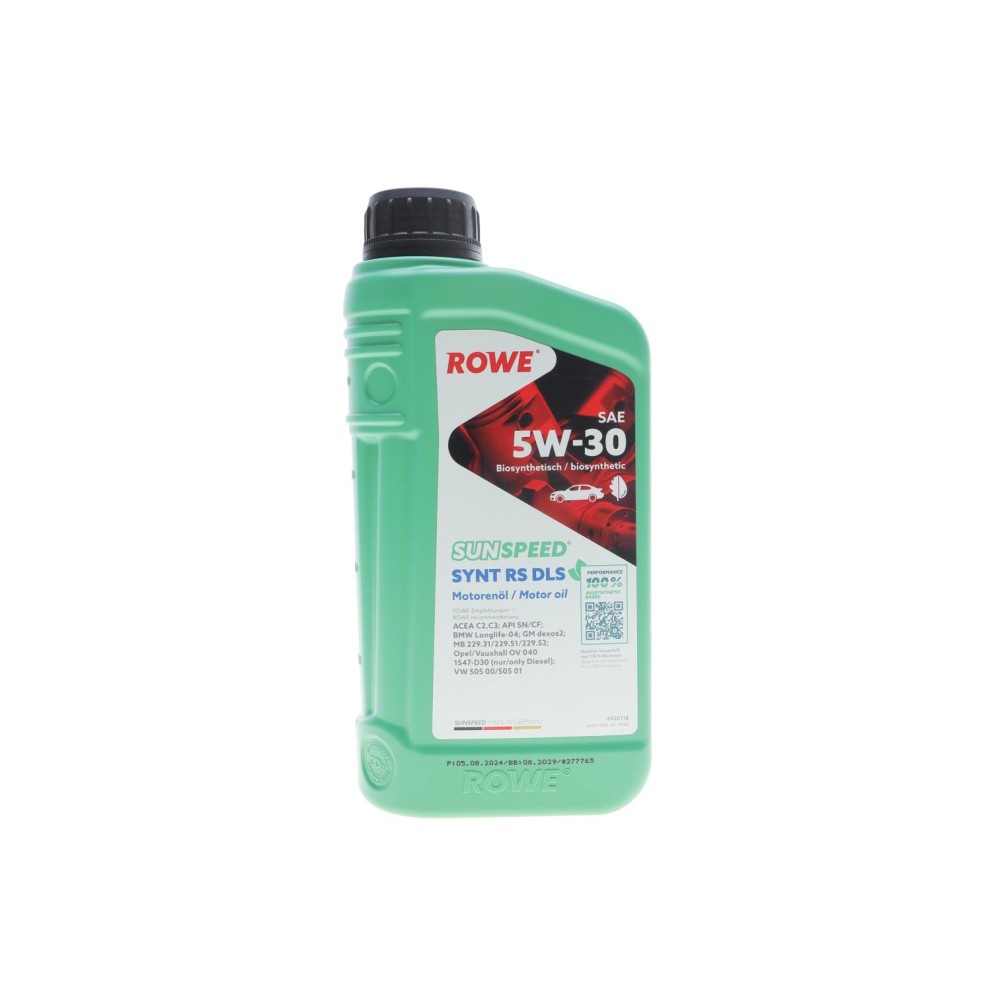Олива 5W30 SUNSPEED SYNT RS DLS (1L) (MB 229.31/229.51/MB 229.52/BMW LL-04) (ACEA C2,C3/API SN/CF)