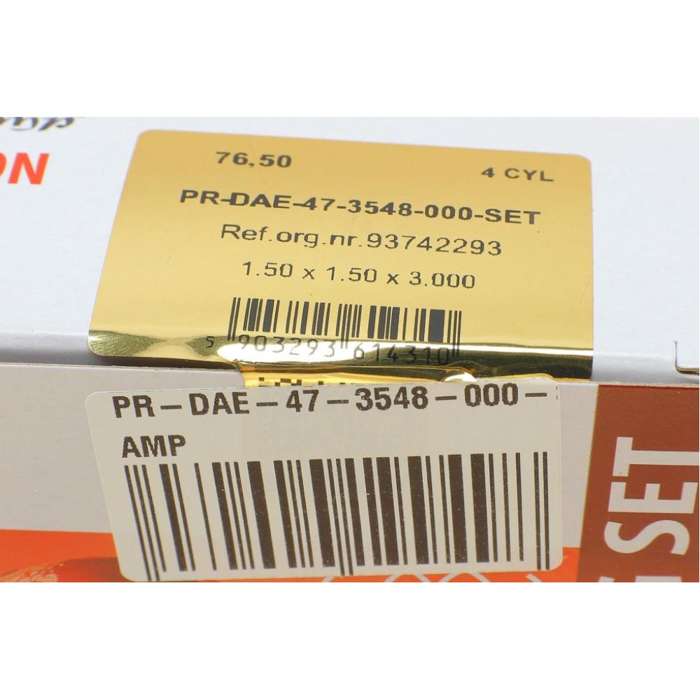Кільця поршневі Daewoo Lanos 1.4/1.5i 97-01 (76.50mm/STD) (1.5-1.5-3) (к-кт 4 циліндри)