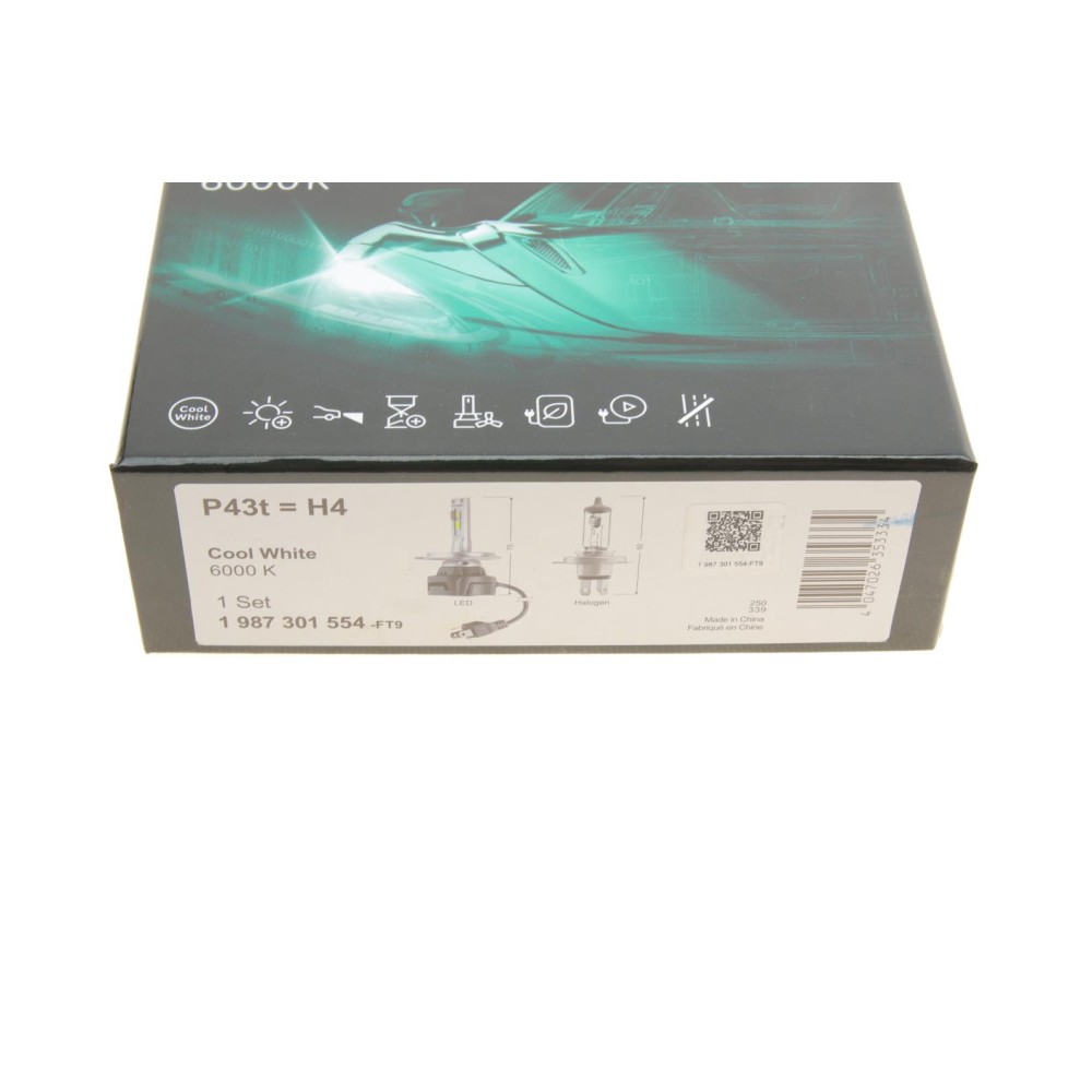 Автолампа H4 12V 30W P22d Gigalight Twin LED (6000К) (к-кт 2шт,)
