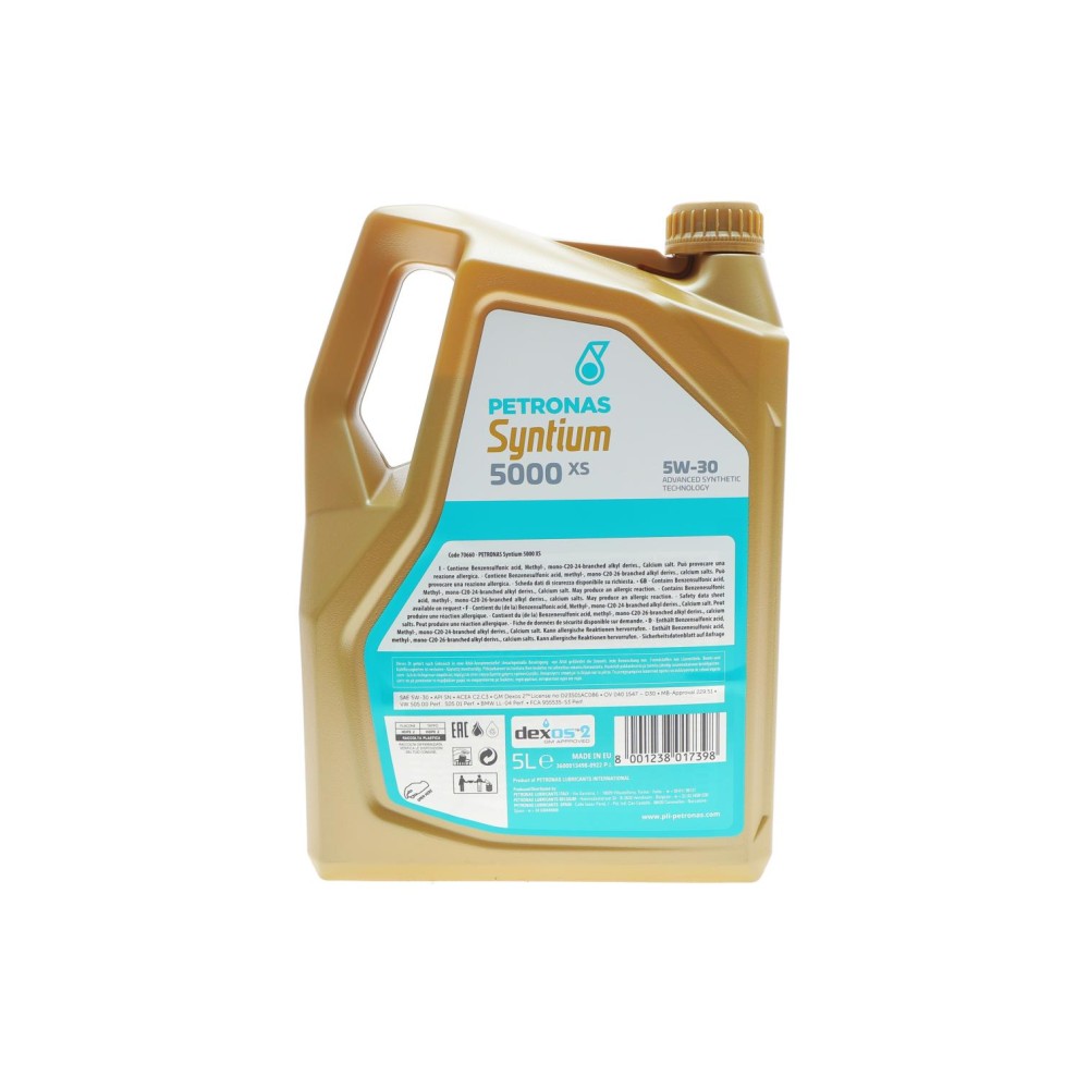 Олива 5W30 SYNTIUM 5000 XS (5L) (GM Dexos 2/MB 229.51/VW 505.00/505.01/LL-04) (ACEA C2/C3) заміна на 70956M12EU/більше не виготовл