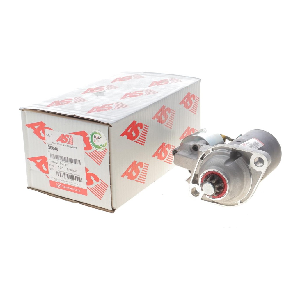 Стартер Seat Ibiza/Leon/Skoda Fabia/Octavia/VW Golf/Sharan 1.8/2.0 96-10 (1.1kw) (z=10)