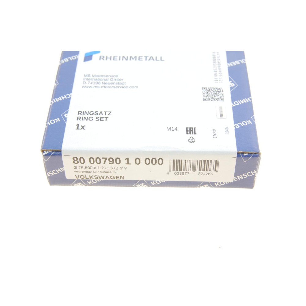 Кільця поршневі Skoda Fabia/VW Golf V/VI/Passat 1.4 TSI 05-14 (76.50mm/STD) (2-1.5-1.2)