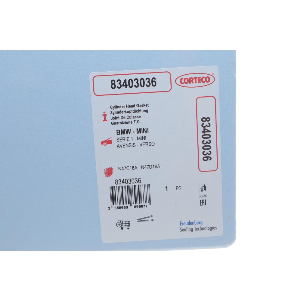 Прокладка ГБЦ BMW 1 (F20/F21) 11- (1 мітка) (0.95mm) N47 D16
