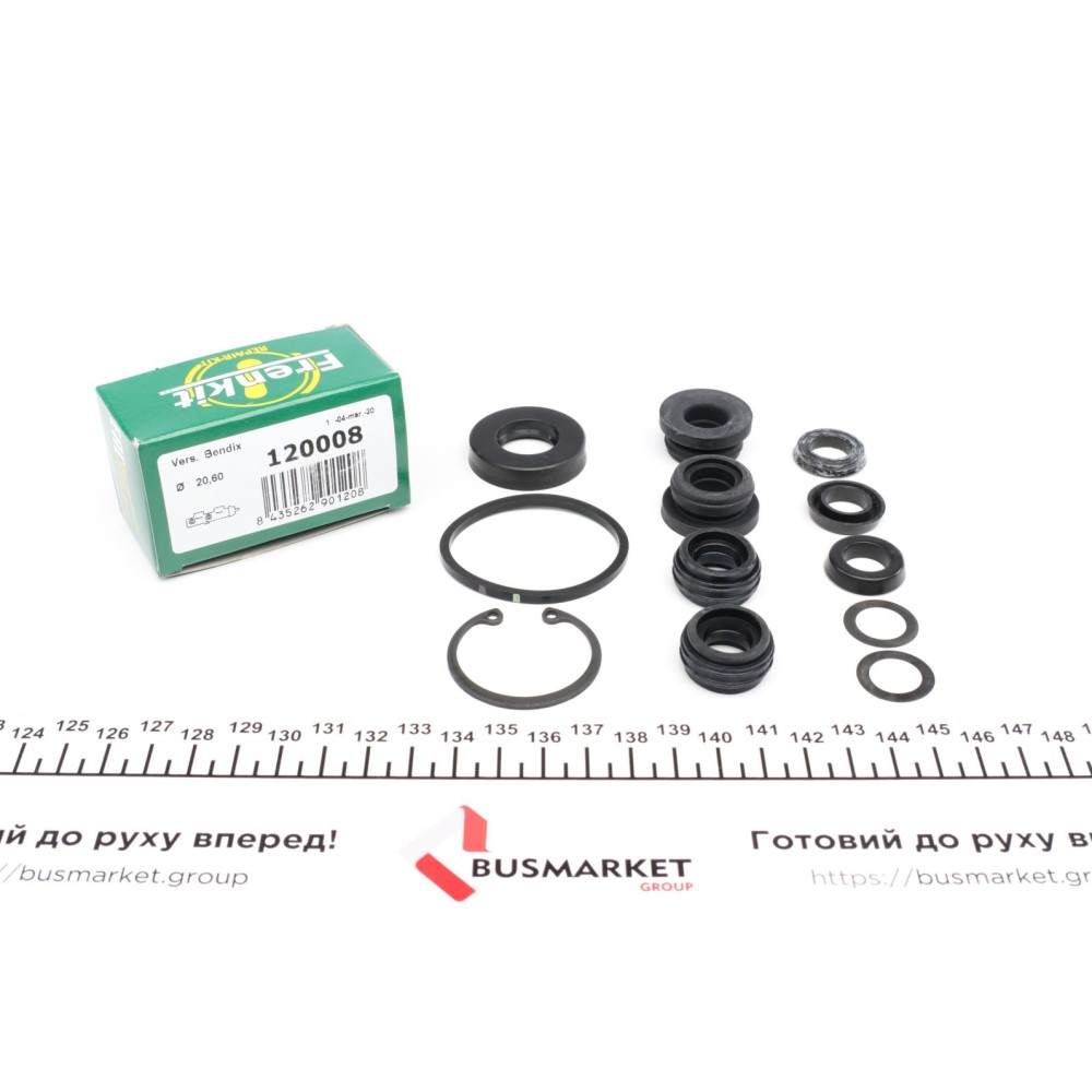 Ремкомплект циліндра гальмівного (головного) Peugeot 306/Renault Megane I/VW Golf II (d=20,6mm) Bendix