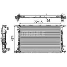Радіатор охолодження Audi A4/A5/A6/A7/Q5 3.0TDI/3.0TFSI 11-17 (МКПП)