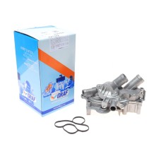 Помпа води Audi/Seat/Skoda/VW 1.0-1.4TSI/1.4-1.6 13- (28z)(B/B)(6 лоп)(з корпусом і 2 термостатами)