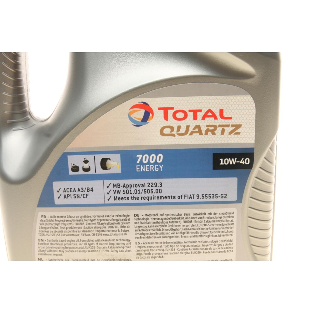 Олива 10W40 Quartz 7000 Energy (5L) (MB229.1/VW505.00) 214113