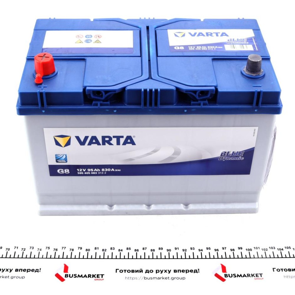 Акумуляторна батарея 95Ah/830A (306x173x225/+L/B01) Blue Dynamic G8 Азія