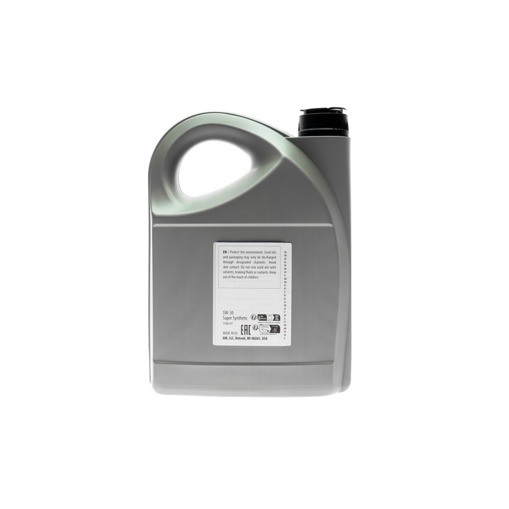 Олива 5W30 GM Super Synthetic (5L) (BMW LL-04/MB 229.31/MB 229.51/PORSCHE C30/VW 503.01/504.00/507.00)