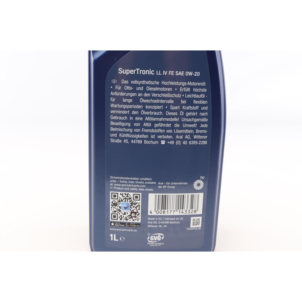 Олива 0W20 Super Tronic LL IV FE (1л) (VW 508 00 / 509 00)