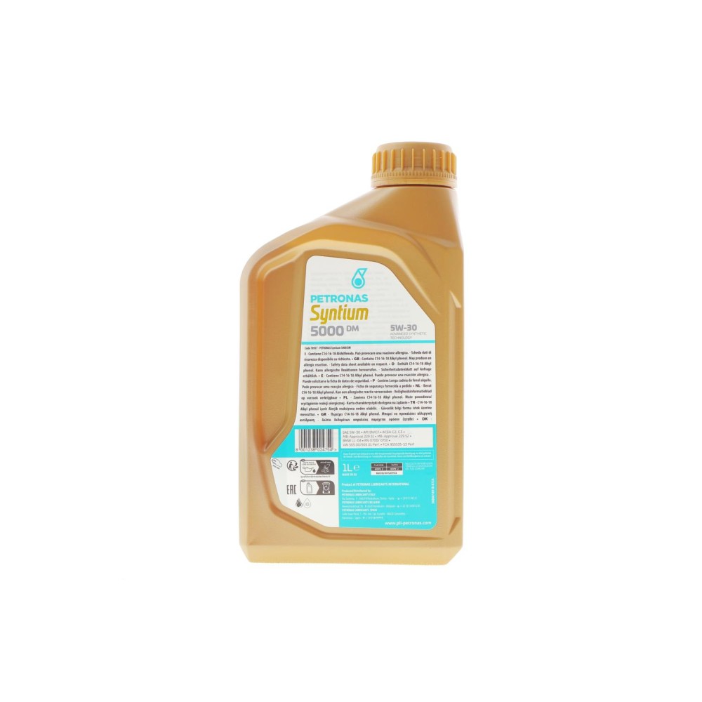 Олива 5W30 SYNTIUM 5000 DM (1L) (MB 229.51/MB 229.52/VW 505.00/505.01/LL-04/RN0700/RN0710)