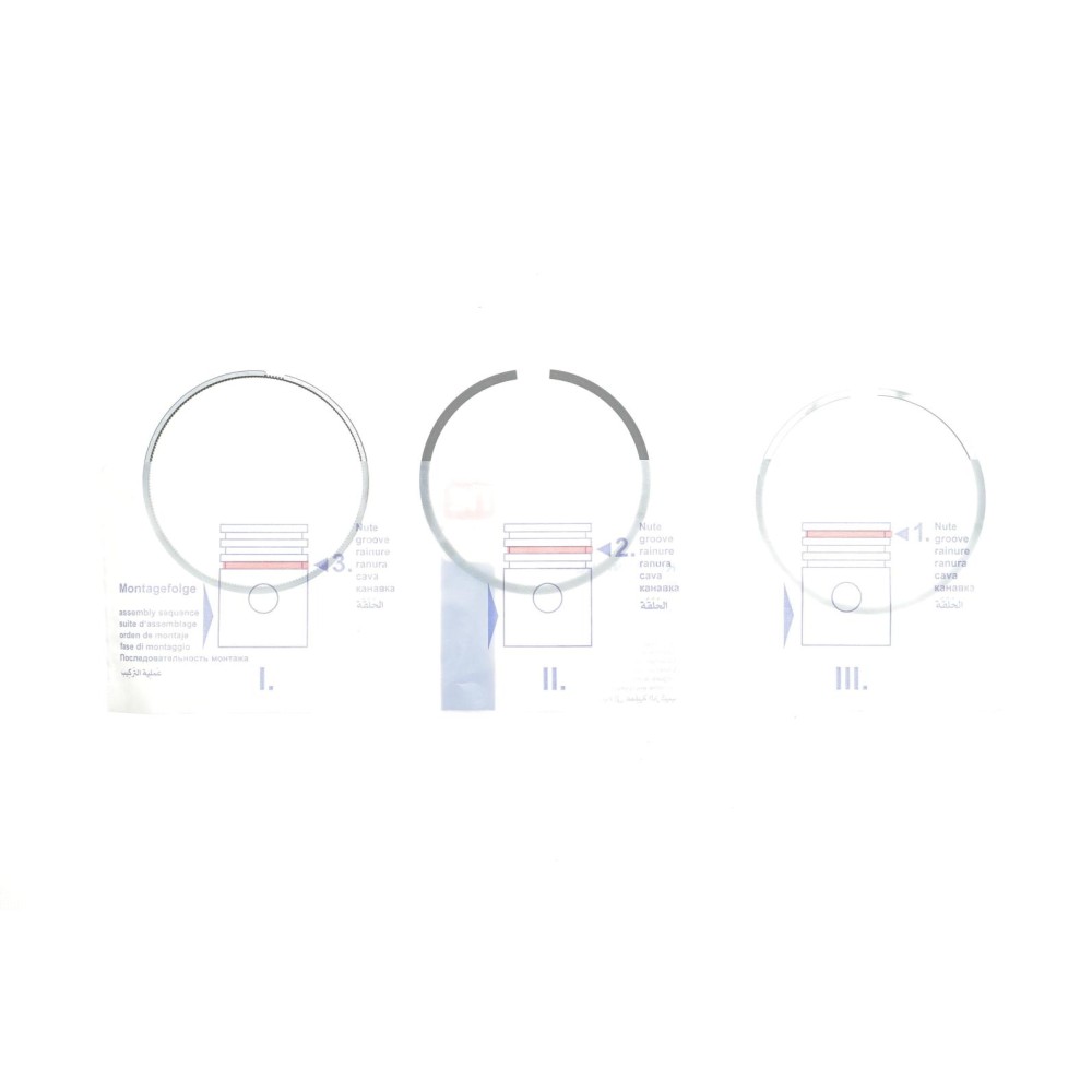 Кільця поршневі BMW 5 (F07/F10/F11)/7 (F01-F04)/X5 (E70) 4.4 08- (89.00mm/STD) (1.5-1.5-2) N63