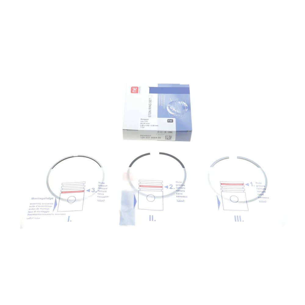 Кільця поршневі Citroen C4/C5/Peugeot 308/508/3008 2.0HDi/BlueHDi 09- (85.0mm/STD) (2-2-2)